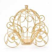 Metal Pumpkin Carriage 10 3/8" - Gold