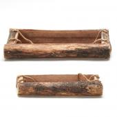 Decostar™ Natural Wooden Trays 2pc/set
