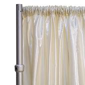 *FR* Crushed Taffeta Drape Panel by Eastern Mills 9 1/2 FT Wide w/ 4" Sewn Rod Pocket - Cream