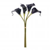 Artificial Miniature Calla Lilies 15" - Navy