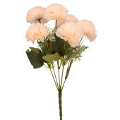 Artificial 6 Head Carnation Bush 12" - Pink