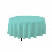 Economy Round Polyester Table Cover 108" - Aqua