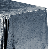 Premade Velvet Tablecloth - 90" x 132" Rectangular - Dark Slate Blue
