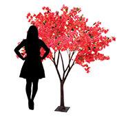 7FT Bougainvillea Tree - Floor or Centerpiece - 11 Interchangeable Branches - Fuchsia