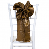 DecoStar™ 9" Satin Flower Chair Accent - Bronze
