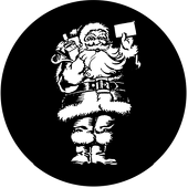 Old Time Santa - Stock Gobo for Gobo Light Projectors - Choose your size!